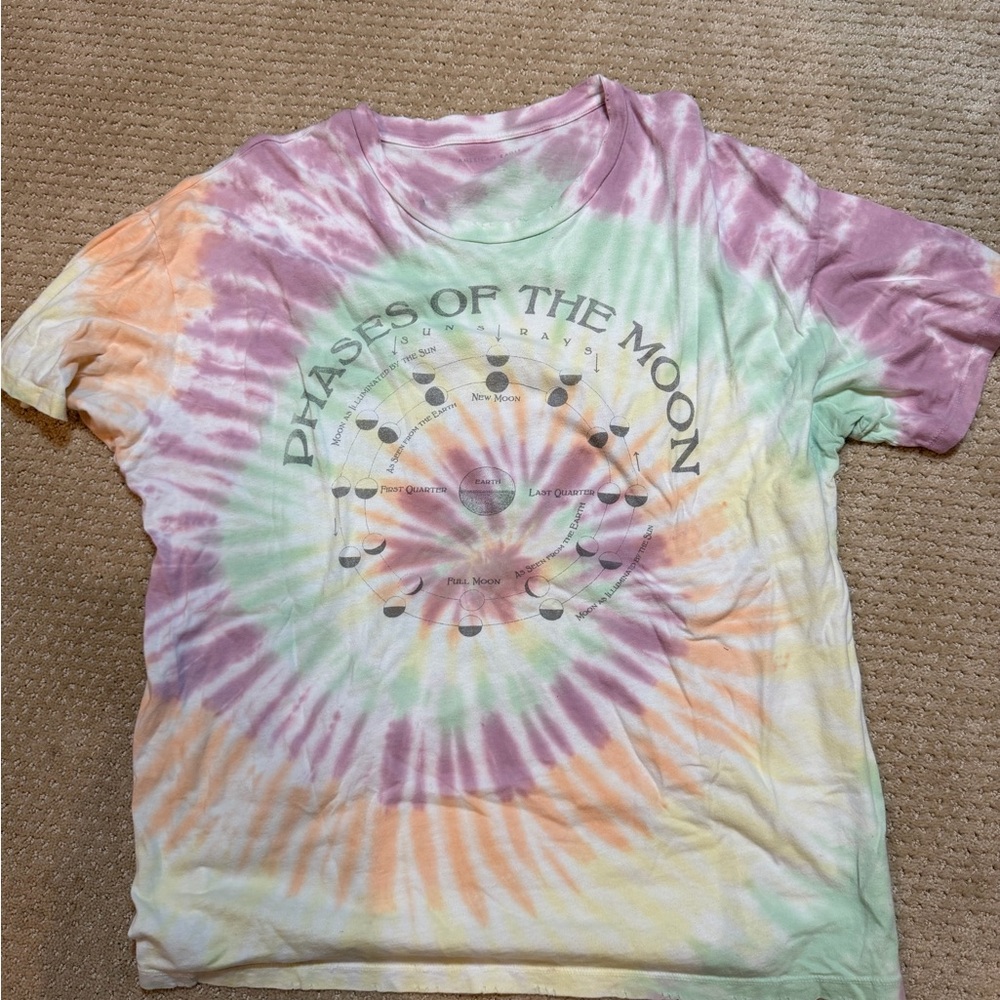American Eagle Outfitters Kids Tie-Dye Moon Shirt